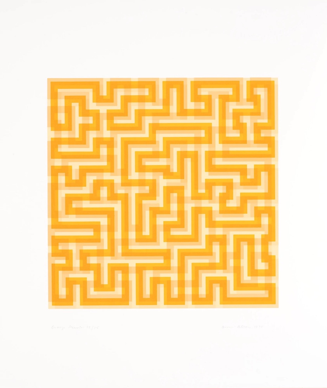 The Wick - Anni Albers
Orange Meander, 1970
Screenprint on Mohawk Superfine paper RM 21
Edition of 75