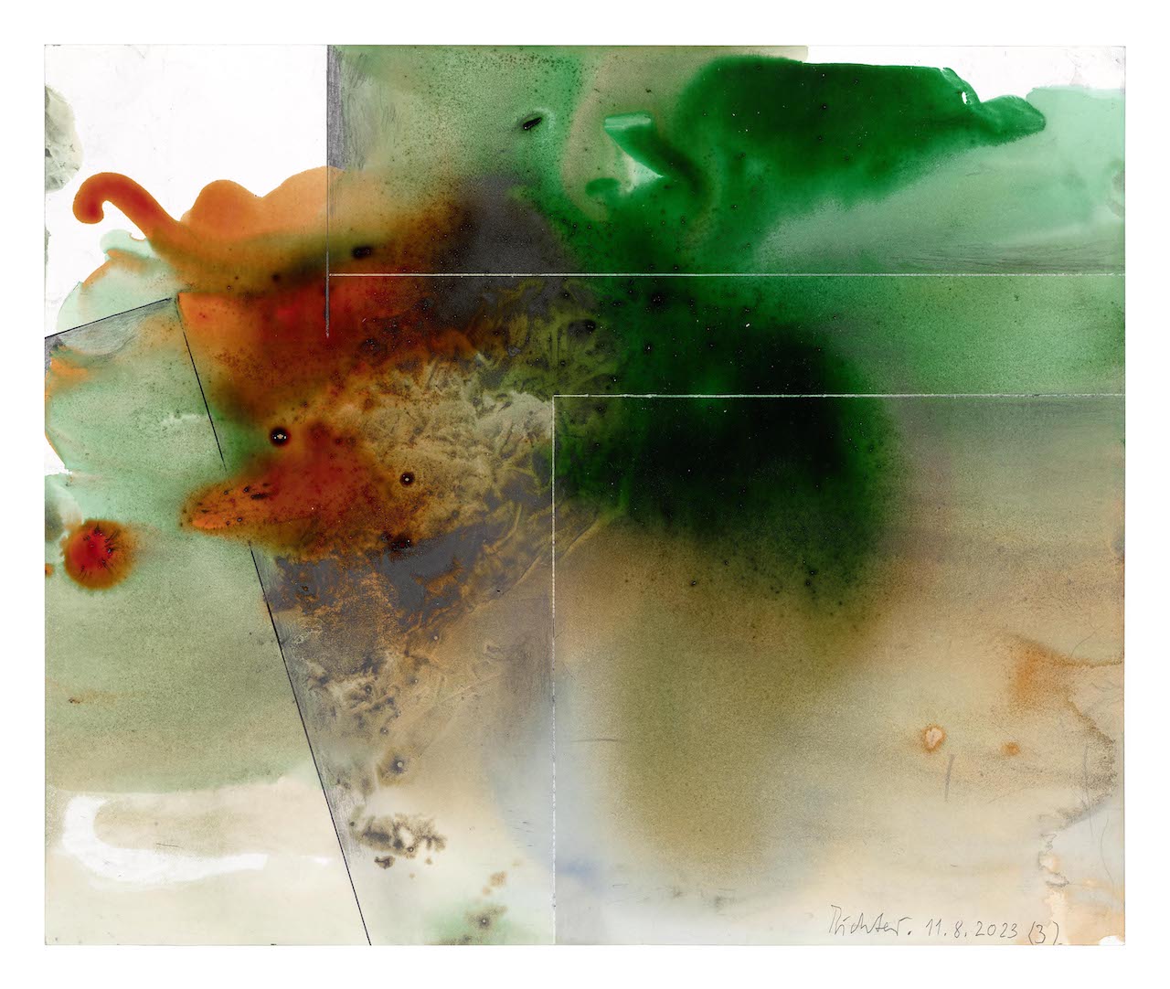 The Wick - Gerhard Richter
11.8.2023 (3), 2023
Colored ink and pencil on paper
© Gerhard Richter 2024 (25012024)