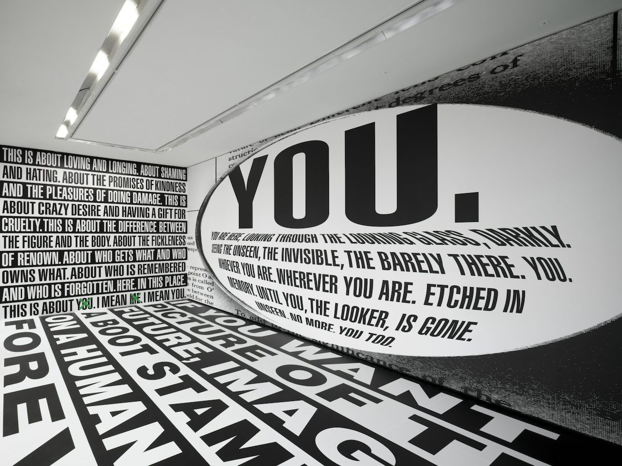 The Wick Culture - Barbara Kruger: Thinking of You. I Mean Me. I Mean You.,(Installation view, 1 February – 17 March 2024, Serpentine South)