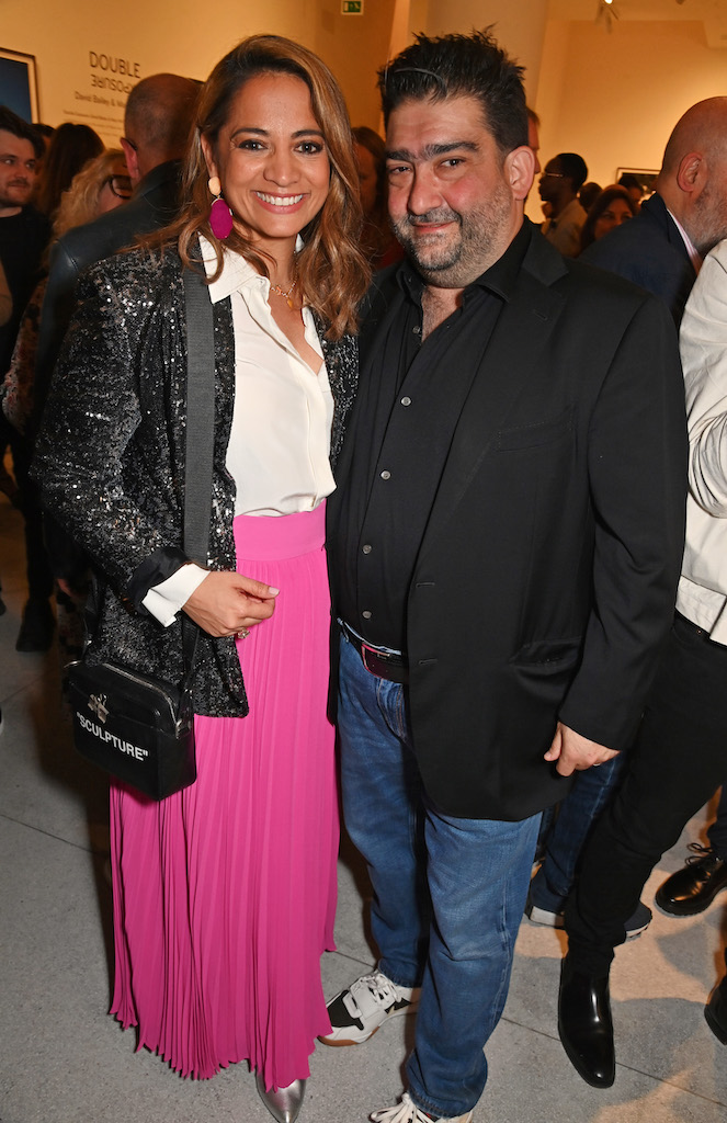 The Wick Culture - Katy Wickremesinghe and Kamiar Maleki attend the private view of 'DOUBLE EXPOSURE: David Bailey & Mary McCartney', a photography exhibition curated by Brandei Estes, at Claridge's ArtSpace on May 13, 2024 in London, England. 

Photo by Dave Benett