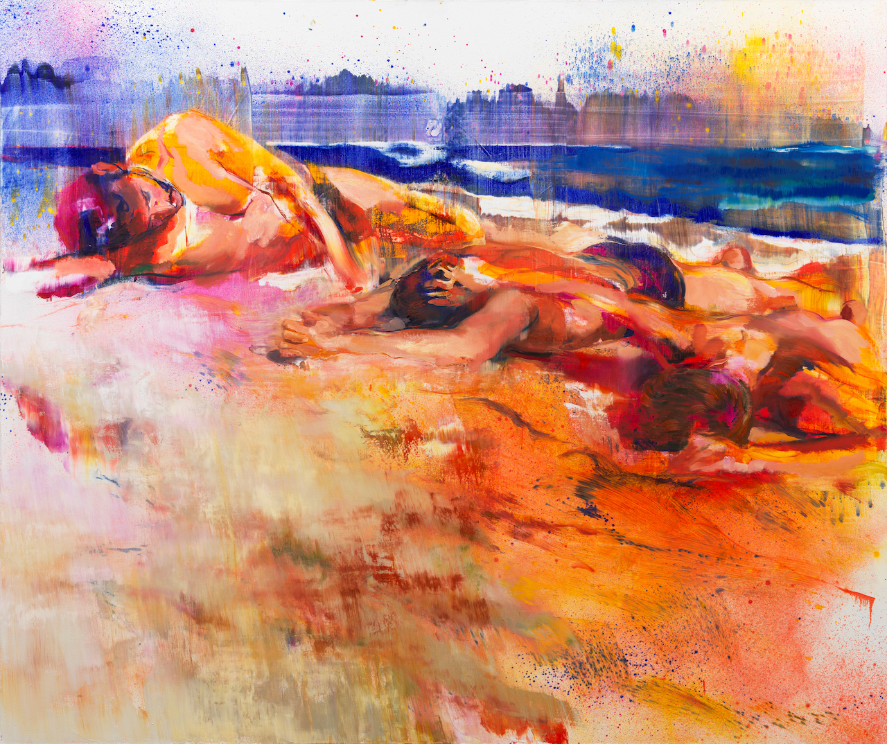 The Wick - Doron Langberg
Morning on the Beach, 2023 Oil on linen
243.8 x 203.2 cm 96 x 80 in © Doron Langberg
Courtesy the artist and Victoria Miro