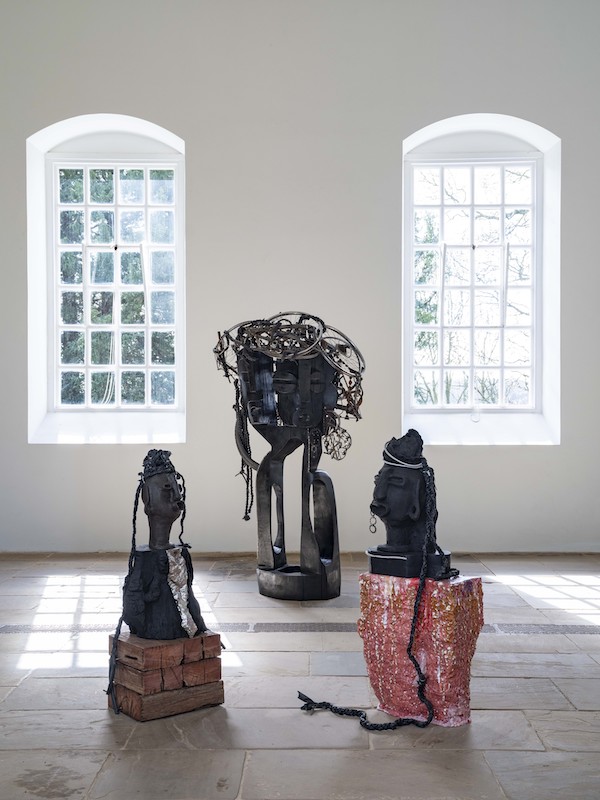 The Wick - Leilah Babirye, Obumu Unity installation view at Yorkshire Sculpture Park 2024. Courtesy the artist and Stephen Friedman Gallery. Photo by Jonty Wilde, courtesy YSP.

