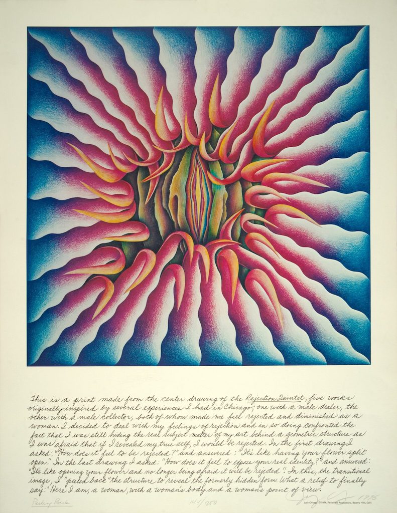 The Wick Culture - Judy Chicago Peeling Back, 1974 Offset Photo-lithograph on rag paper 28.5 x 22 in. (72.39 x 55.88 cm) Jordan Schnitzer Family Foundation Collection © Judy Chicago/Artists Rights Society (ARS), New York; Photo © Donald Woodman/ARS, NY Courtesy of the artist