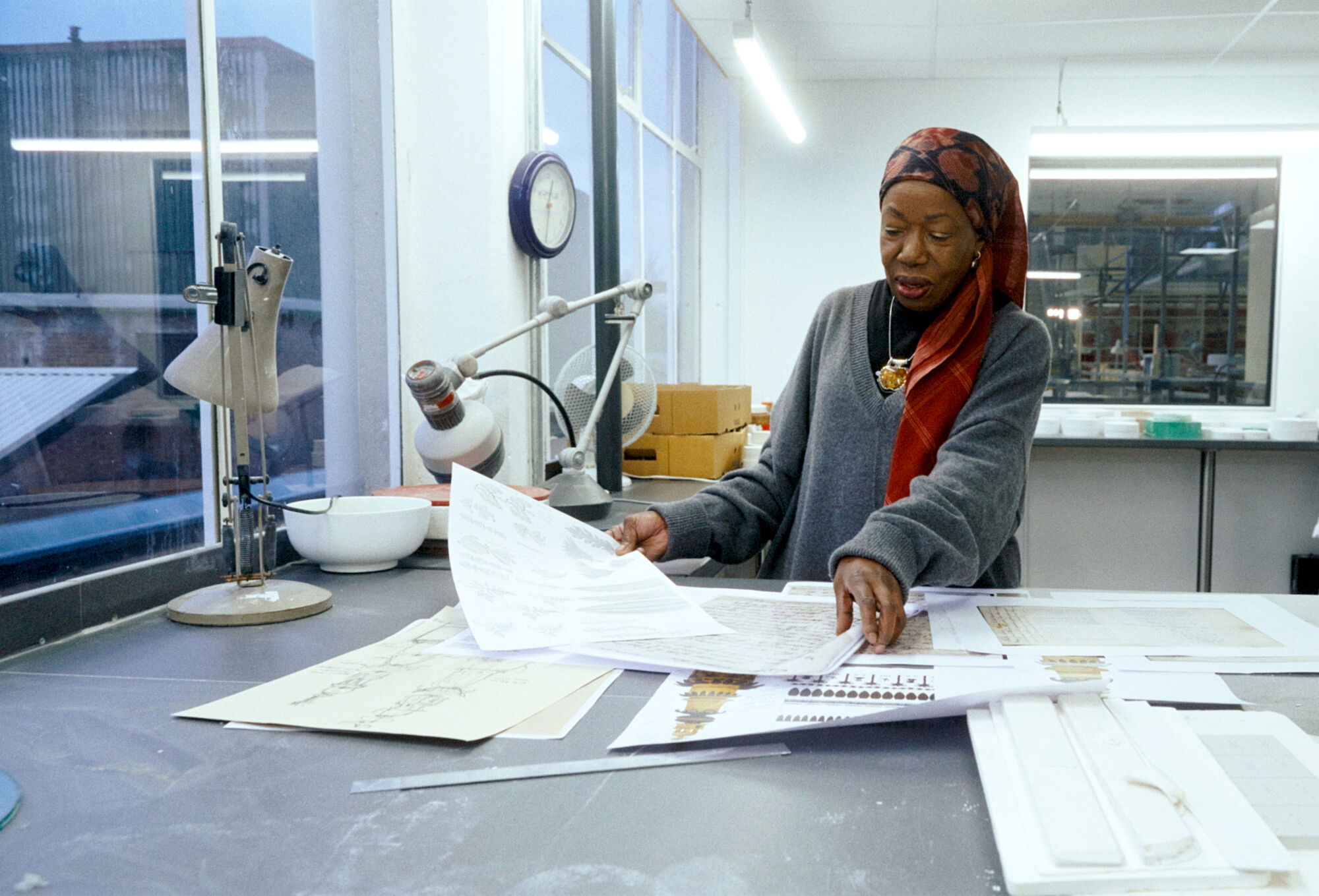 The Wick Culture - Magdalene Odundo, Artist in Residence, Wedgwood. Photographed at the Wedgwood factory, Stoke-on-Trent, England © Borja Martin Gomez