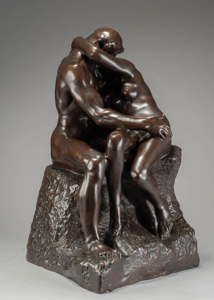 The Wick - Auguste Rodin, Le Baiser (The Kiss), 1st Reduction, Conceived in 1886, this cast made in February 1912 by the Barbedienne Foundry in Rodin's lifetime