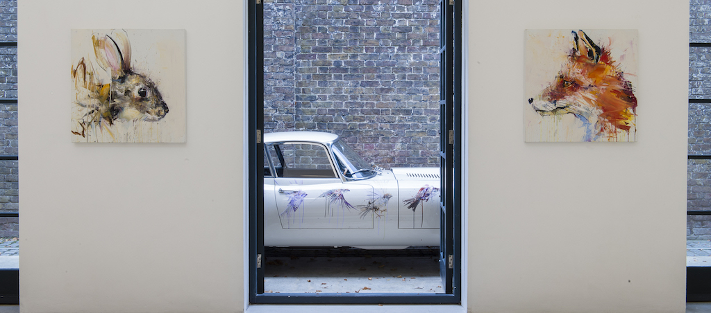 The Wick Culture - Installation shot of Jaguar E-Type at Loughran Gallery Albion