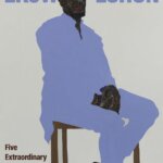 Book cover of "The Strangers" by author, curator and broadcaster Ekow Eshun, of a painting of a Black man in a purple suit sitting on a chair.