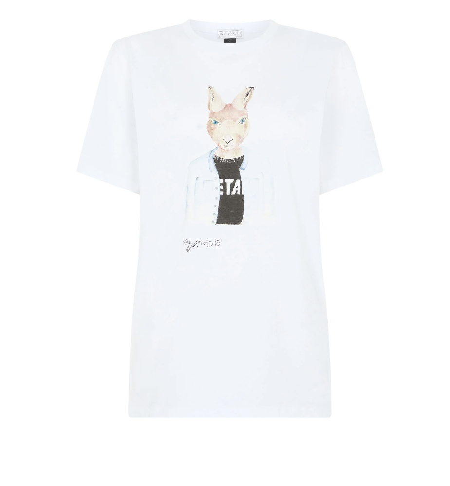 The Wick Culture - Bella Freud, the London-based fashion designer, created a t-shirt with Tyrone the bunny print drawn by Tyrone Smith. 