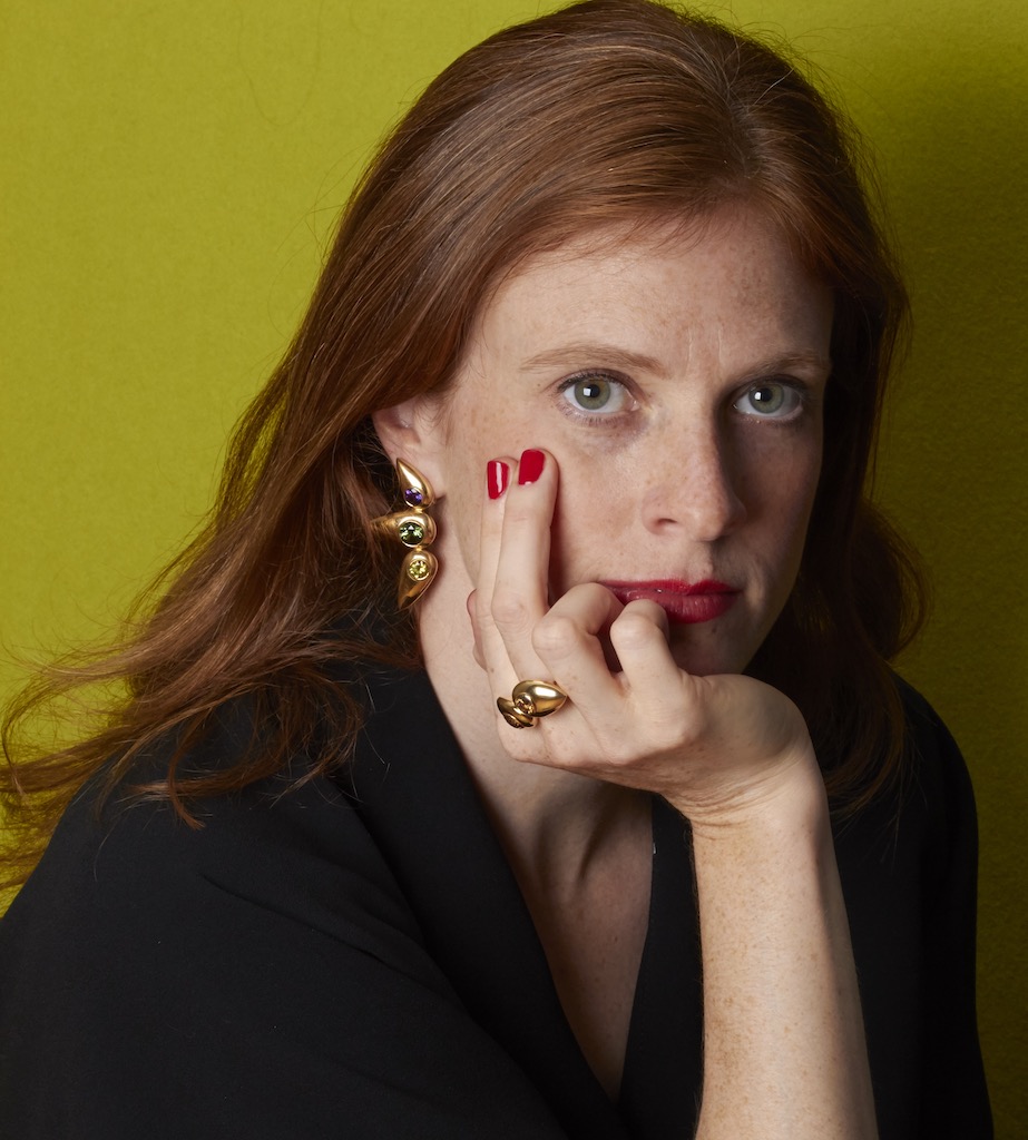 The Wick Culture - Portrait of Cora Sheibani wearing Butterfly Earrings and Picasso Ring 