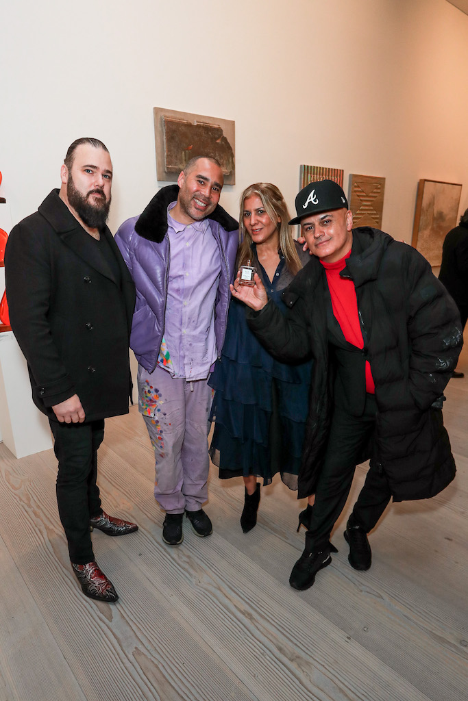 The Wick Culture - LONDON, ENGLAND - NOVEMBER 27: (L to R) Ingo Othala, Robi Walters, Azzi Glasser and Stuart Watts attend the Sacred Land Exhibition at Saatchi Gallery on November 27, 2024 in London, England. (Photo by Dave Benett/Getty Images for Planethon-365)