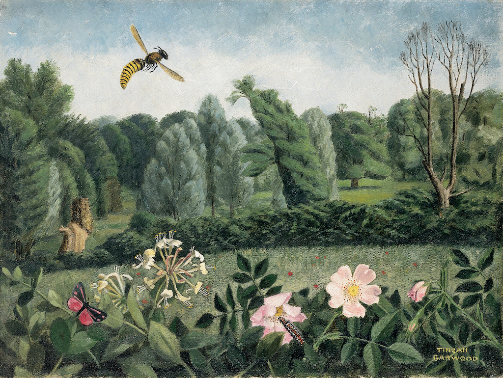 The Wick Culture - Tirzah Garwood, Hornet and Wild Rose, 1950, oil on canvas. Towner Art Gallery, Eastbourne (Image courtesy of Fleece Press/Simon Lawrence).