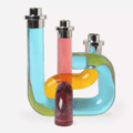 A multicoloured candle holder by Jonathan Adler.