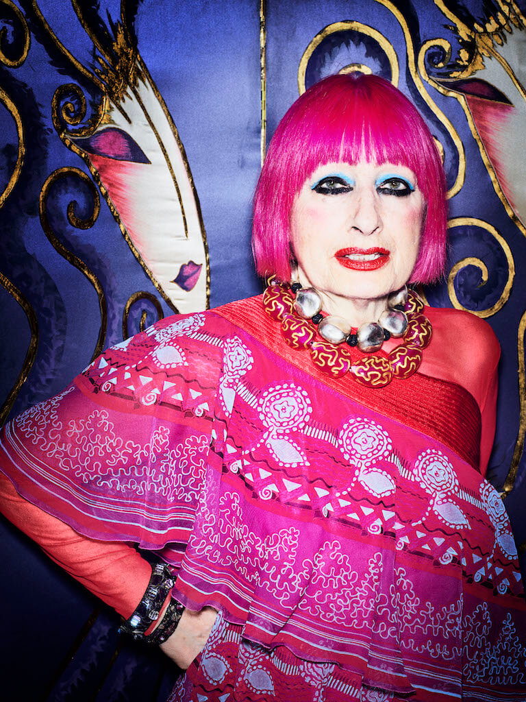 The Wick Culture - Zandra Rhodes Portrait by Simon Emmett