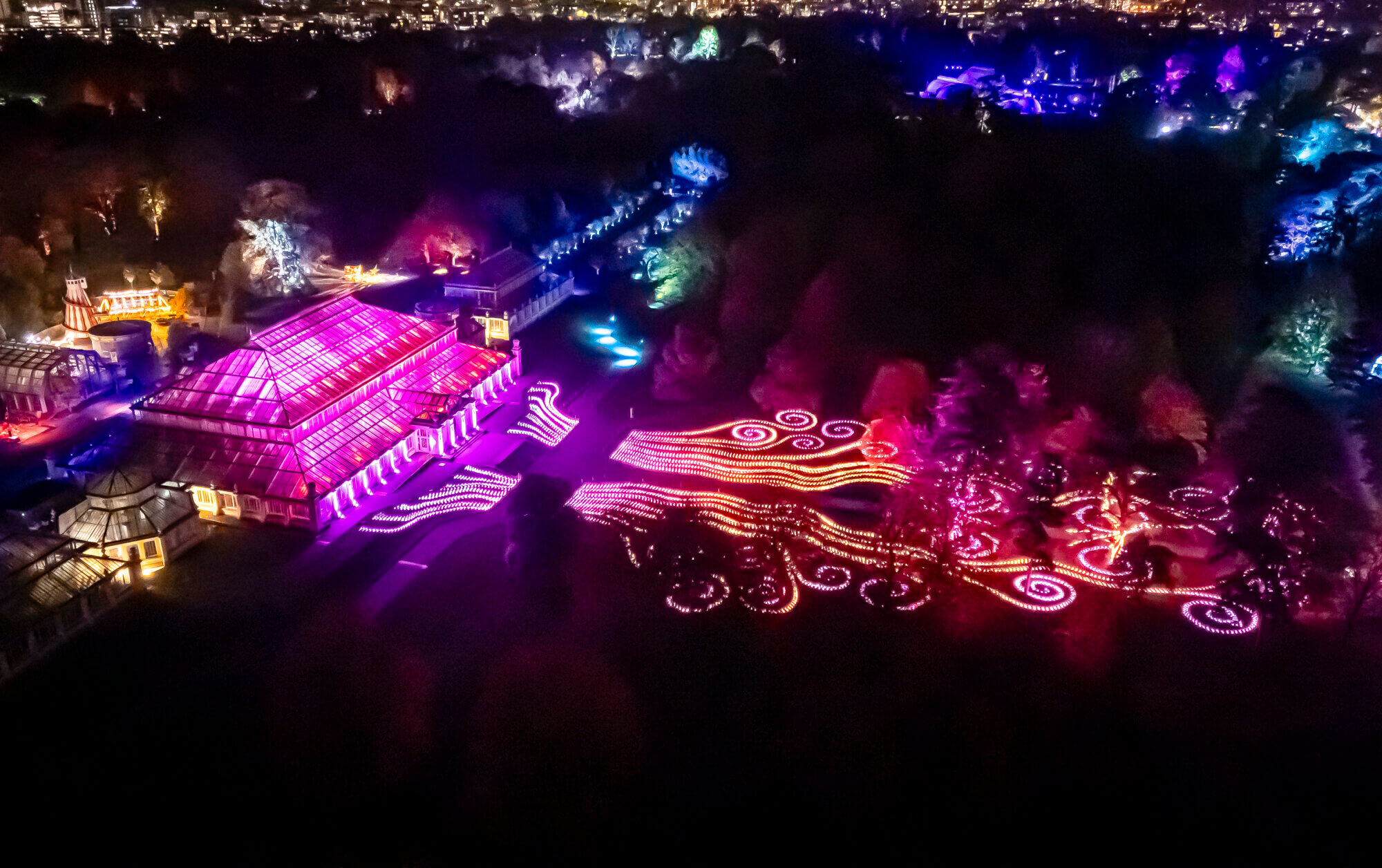 The Wick Culture - Christmas at Kew Gardens, Sea of Light, Credit Oliver Dixon