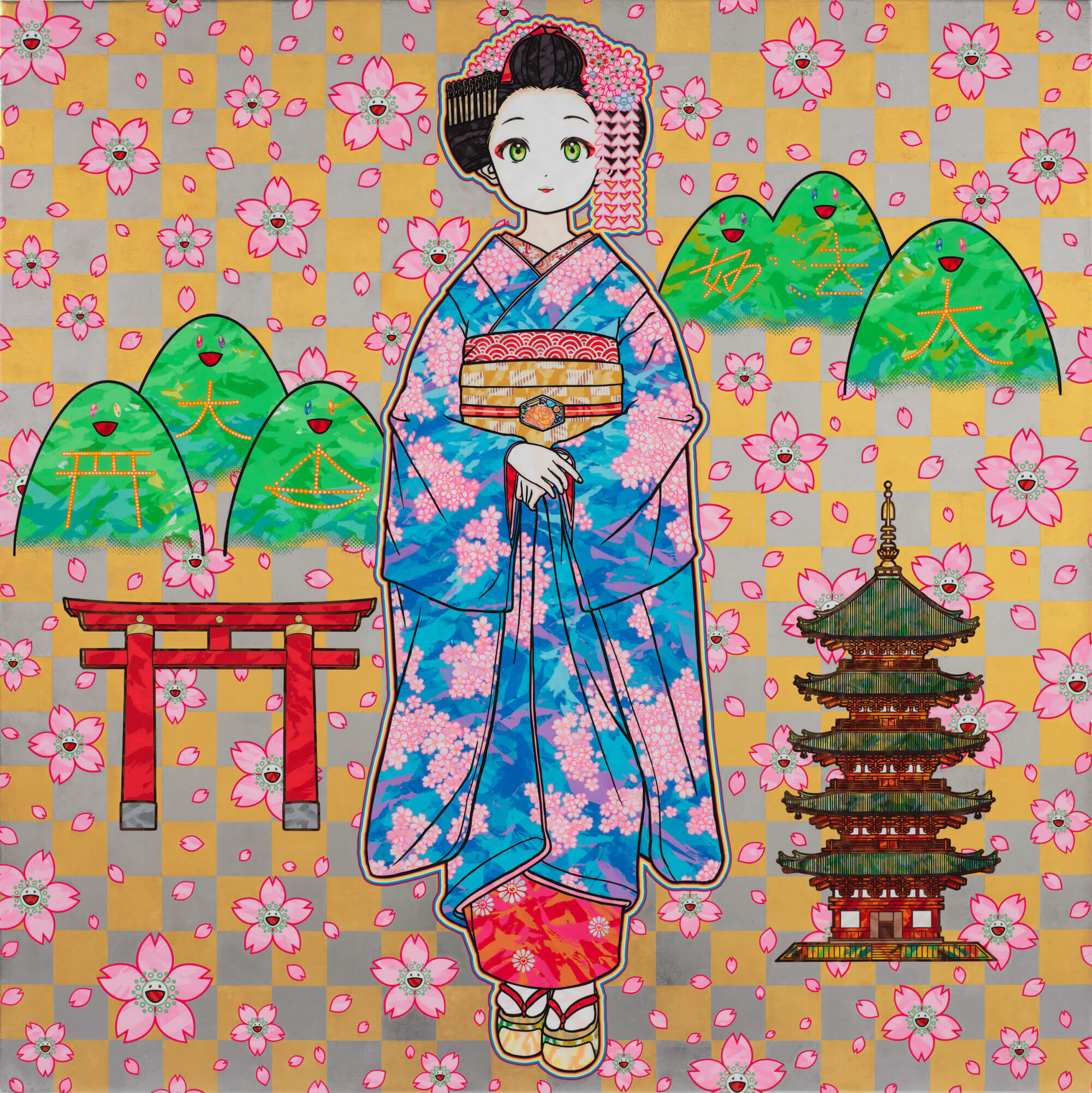 The Wick Culture - Takashi Murakami, Maiko in Springtime Kyoto, Gagosian