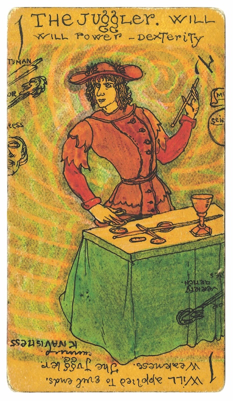 The Wick Culture - The Juggler. Austin Osman Spare tarot deck (c.1906). Courtesy The Magic Circle Collection 