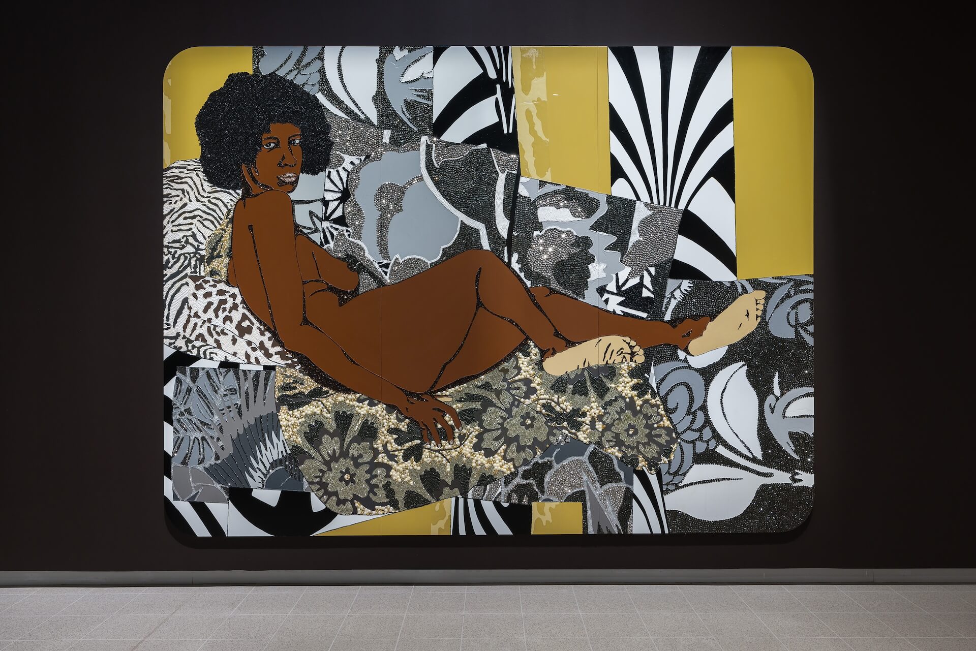 The Wick Culture - Installation view of Mickalene Thomas, All About Love. A Little Taste Outside of Love, (2007). Photo by Mark Blower. Courtesy the artist and the Hayward Gallery.