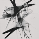 Abstract black and white lines by Thomas Ruff.