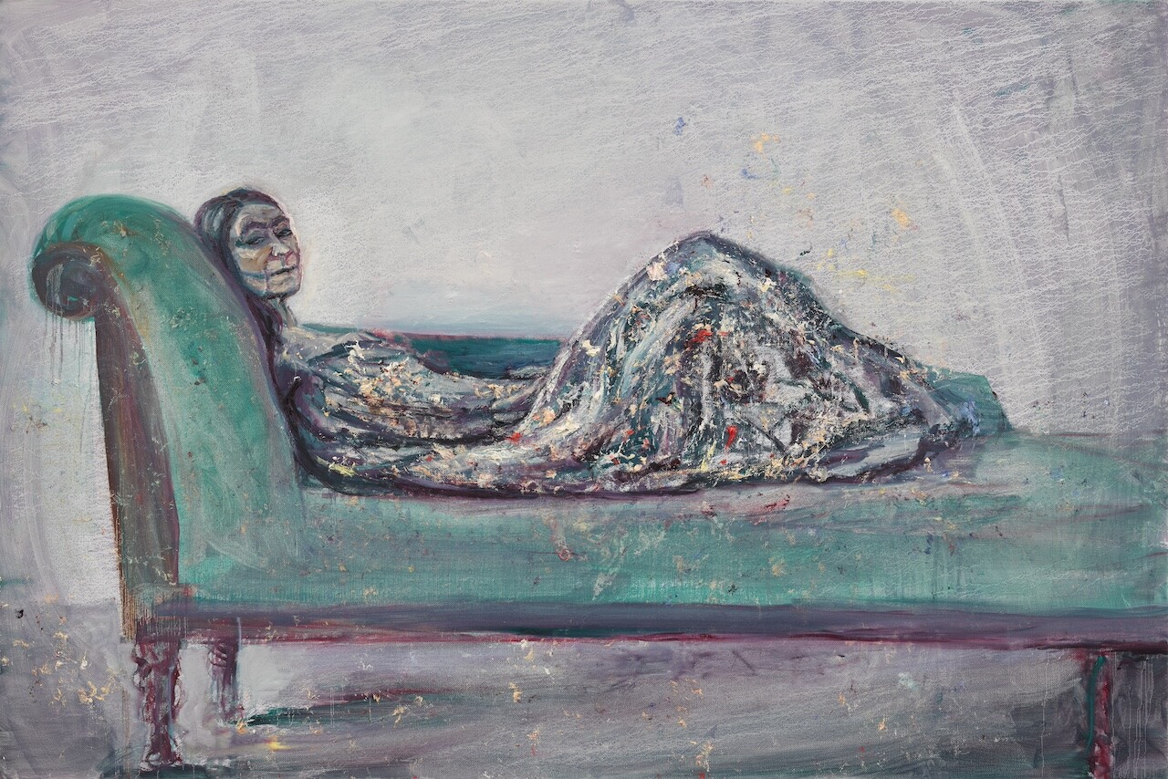 The Wick Culture - Celia Paul, Reclining Painter, 2023. Image courtesy of the artist and Victoria Miro