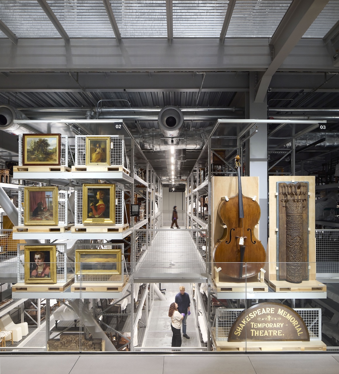 The Wick Culture - The Weston Collections Hall at V&A East
Storehouse, including over 100 mini
curated displays ‘hacked’ into the ends
and sides of the storage racking. Image by Hufton + Crow for V&A