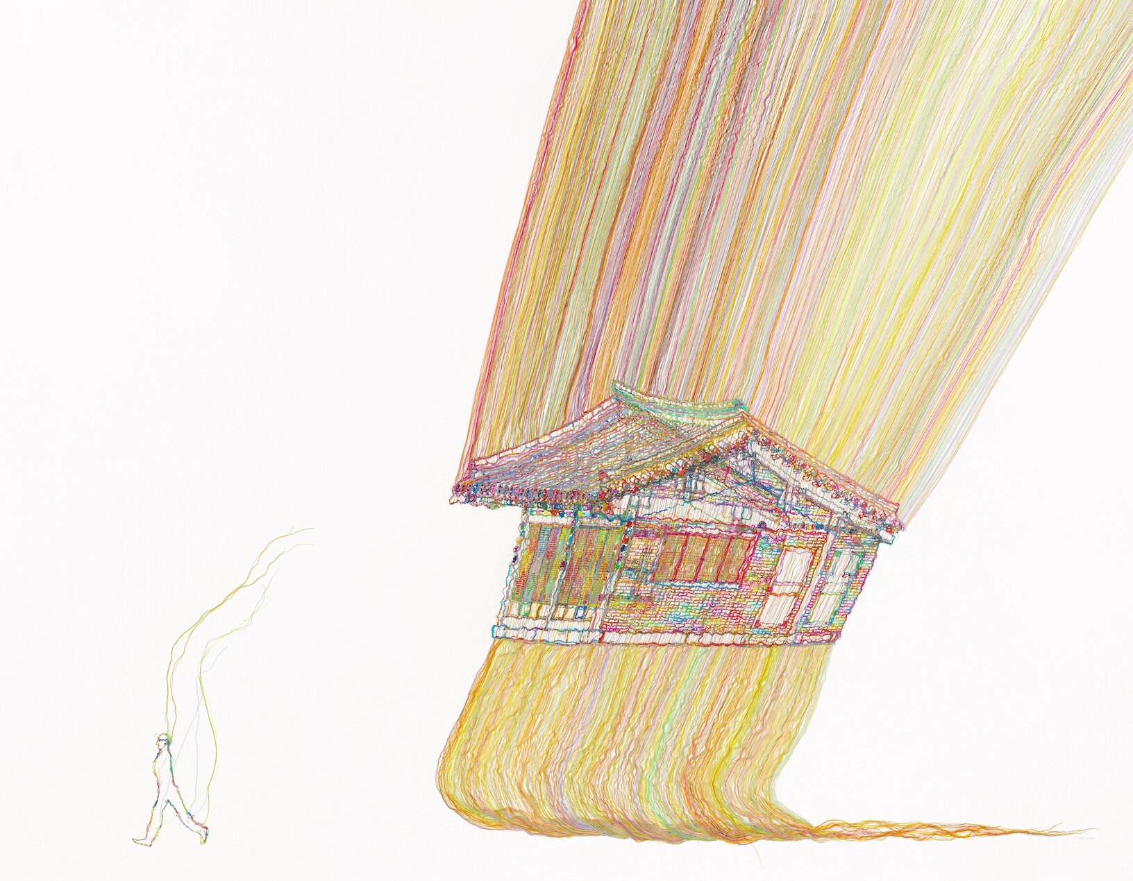 The Wick Culture - Do Ho Suh, Haunting Home, 2023. Courtesy of the artist, Lehmann Maupin, New York, Seoul and London, Victoria Miro and Singapore Tyler Print Institute. © Do Ho Suh
