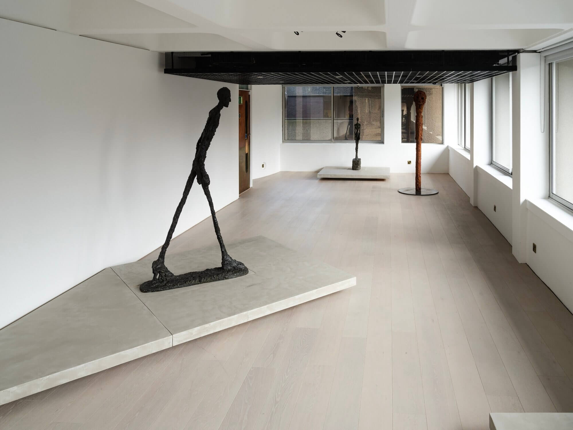 The Wick Culture - Installation view of Giacometti x Huma Bhabha. Image courtesy of Barbican Centre