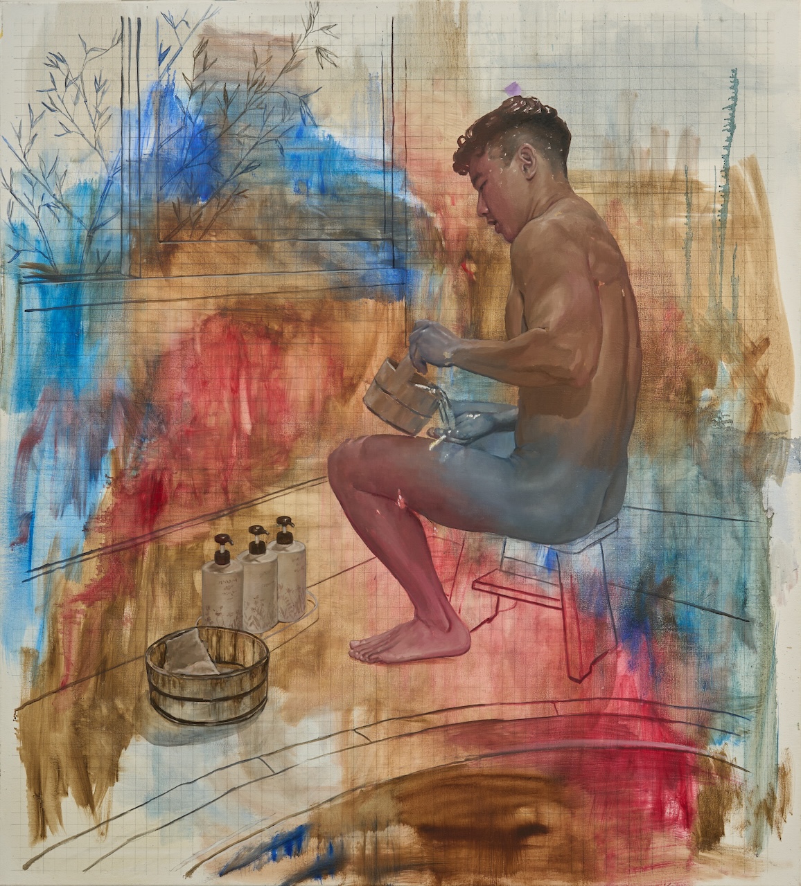 The Wick Culture - La Toilette or Diana and Acteon, oil on canvas, 155x140cm, 2025