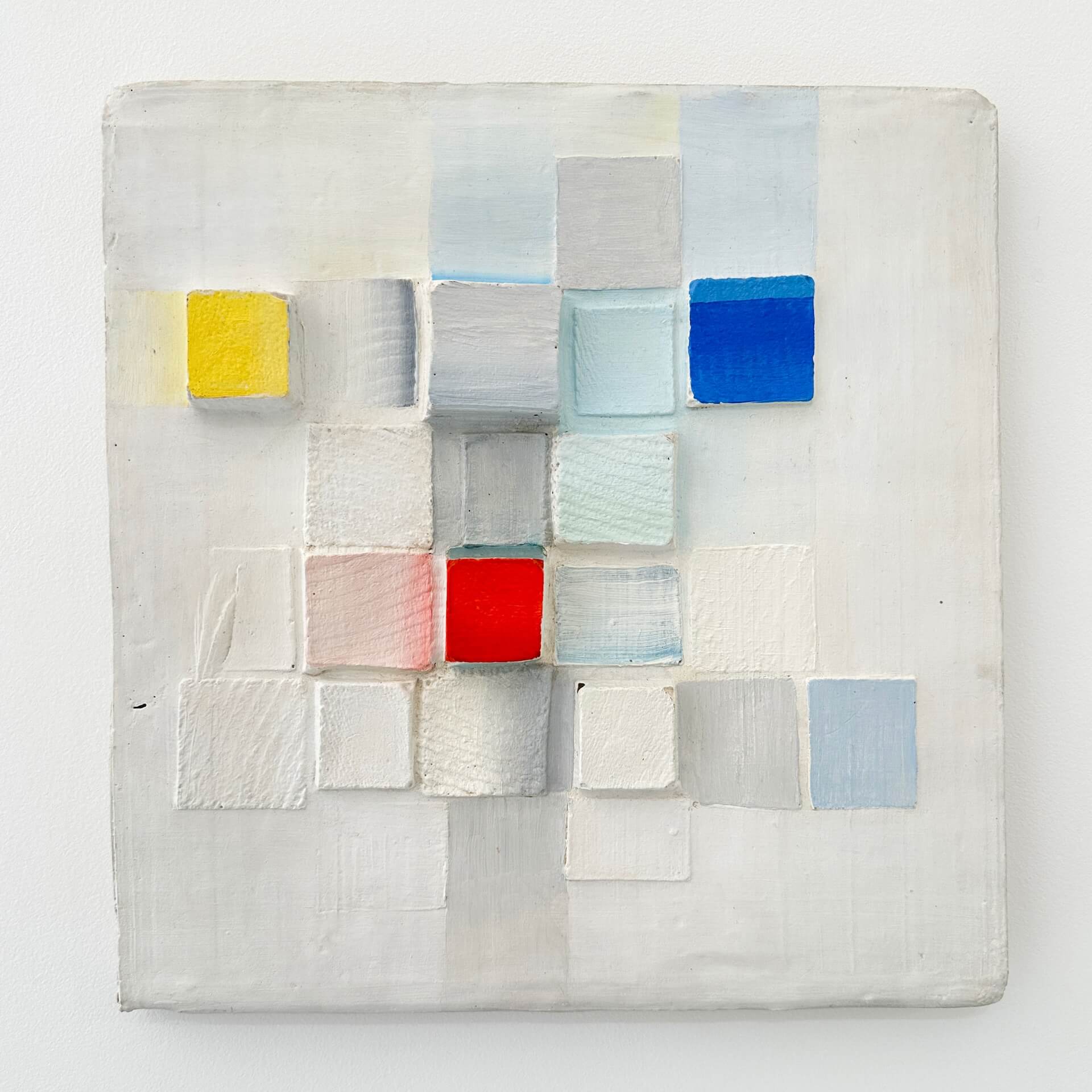The Wick Culture - Suzanne Blank Redstone, Red Square, 1969, Acrylic on plaster, 29.5 x 30.5 x 5cm. Image courtesy of the artist and CLOSE gallery.