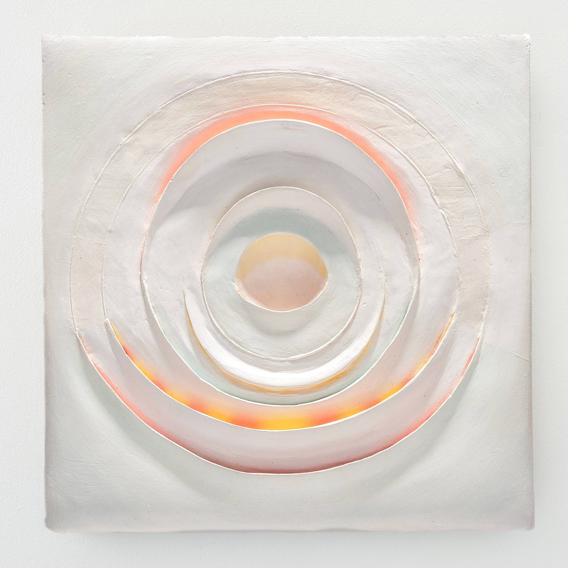 The Wick Culture - Suzanne Blank Redstone, Red & Yellow, 1969, Acrylic on plaster, 29 x 30 x 5cm. Image courtesy of the artist and CLOSE gallery.