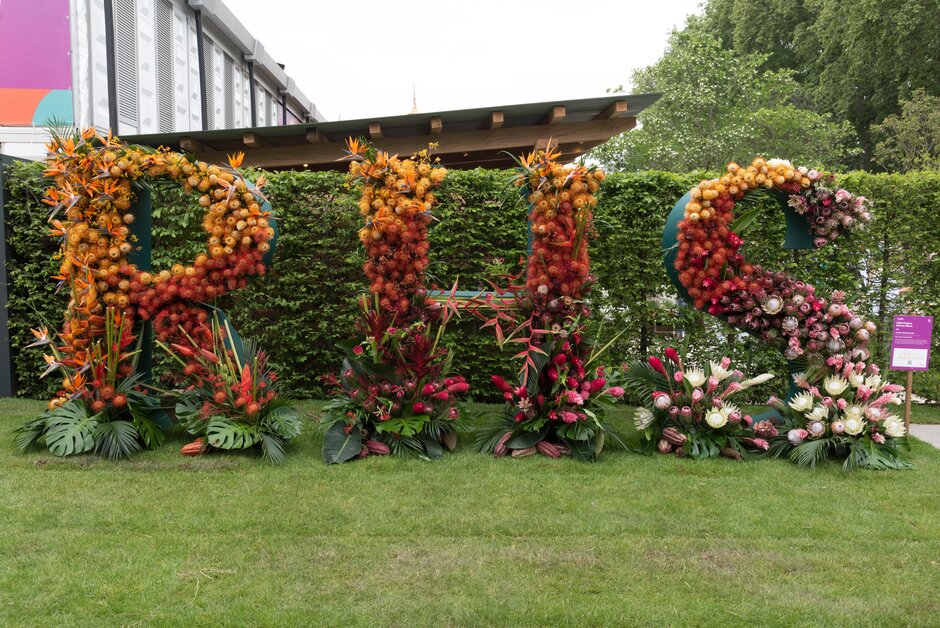 The Wick Culture - RHS Letters. Designed by Acacia Creative Studio. Installation. RHS Chelsea Flower Show 2025
