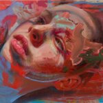 An artwork of a woman's face
