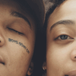 Photograph of two people's faces next to each other