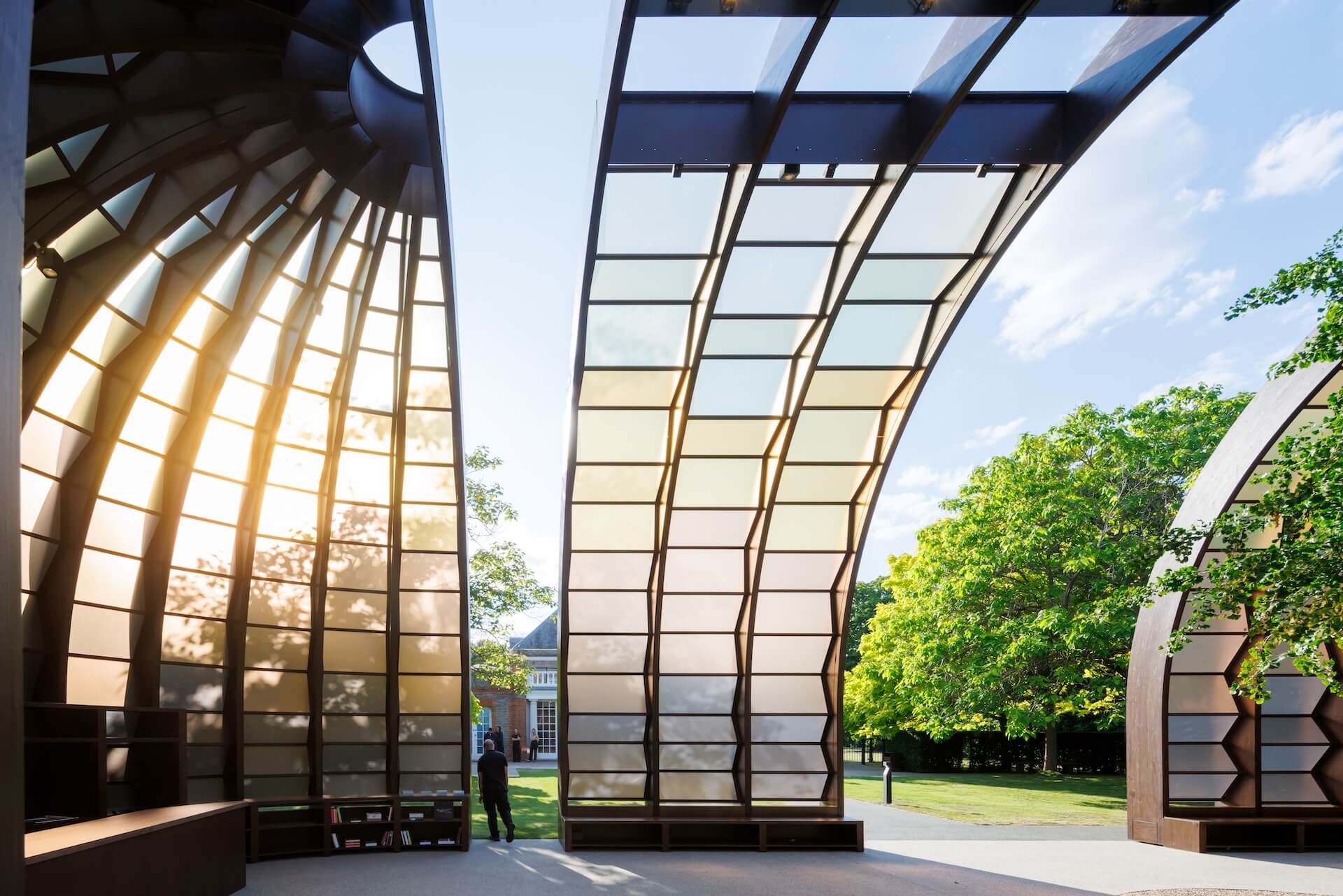 The Wick Culture - Serpentine Pavilion 2025 A Capsule in Time, designed by Marina Tabassum, Marina Tabassum Architects (MTA). Interior view. © Marina Tabassum Architects (MTA), Photo Iwan Baan, Courtesy: Serpentine.