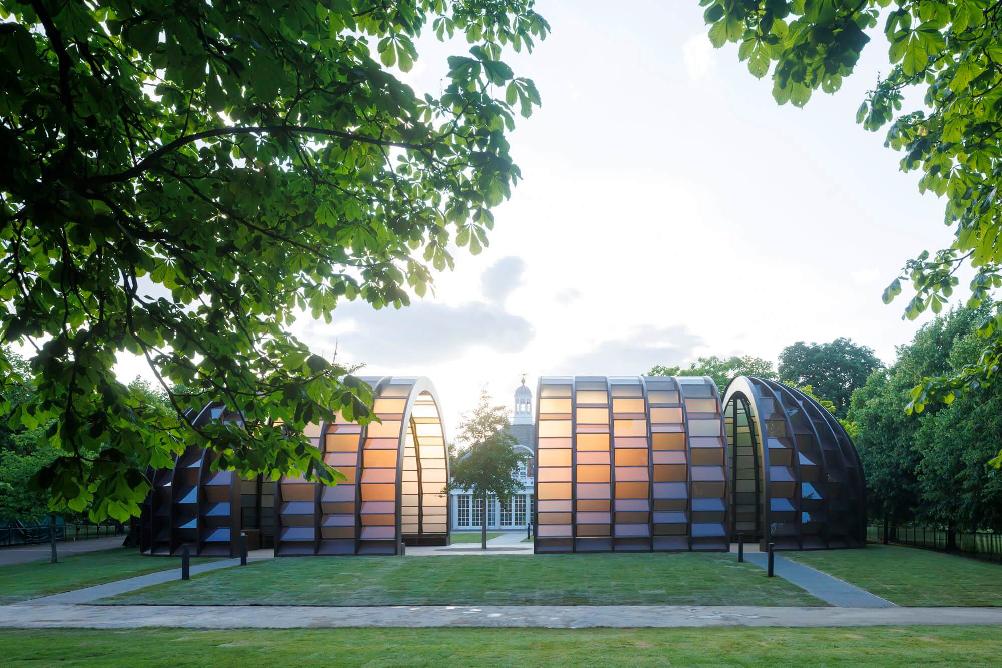 The Wick Culture - Serpentine Pavilion 2025 A Capsule in Time, designed by Marina Tabassum, Marina Tabassum Architects (MTA). Interior view. © Marina Tabassum Architects (MTA), Photo Iwan Baan, Courtesy: Serpentine.