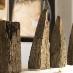 Four pieces of wood on a table