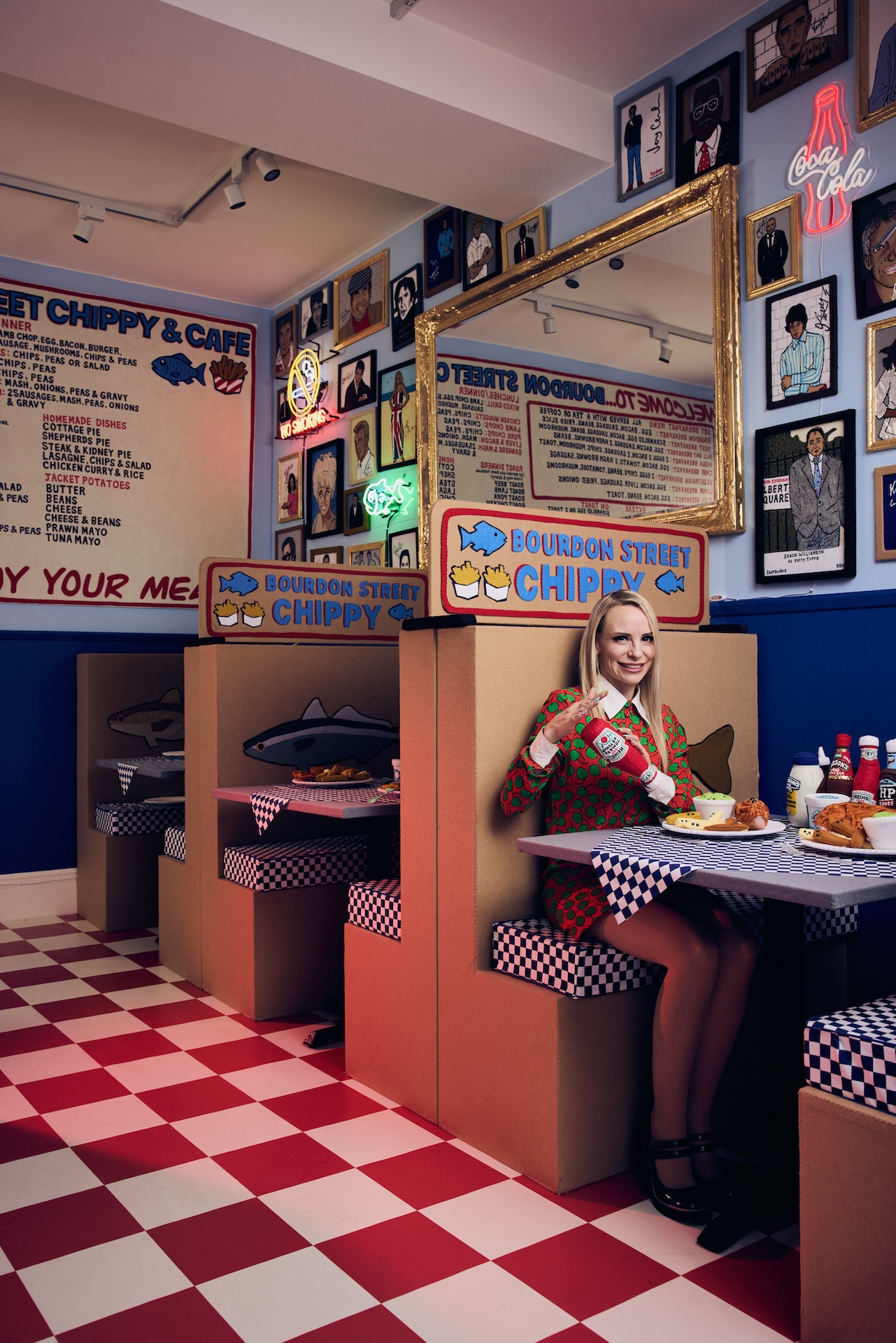 The Wick Culture - Lucy Sparrow - The Bourdon St Chippy at the Lyndsey Ingram Gallery photographed by Alun Callender for JBPR