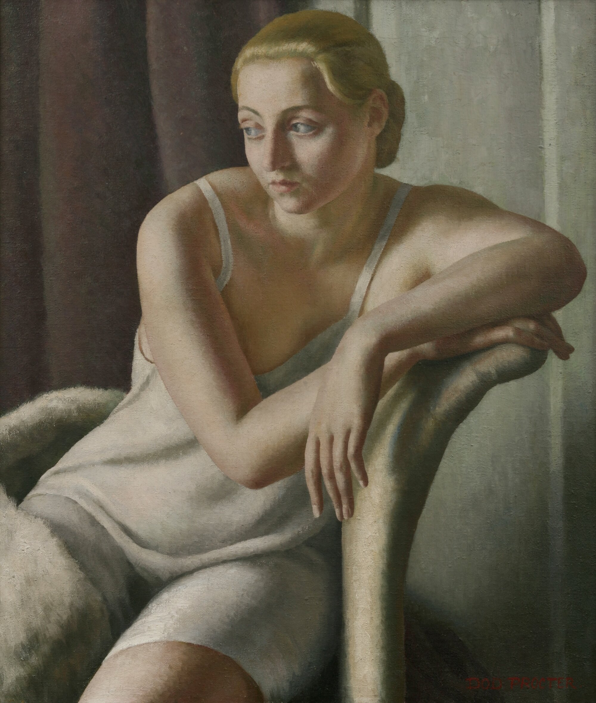 The Wick Culture - Dod Procter, Eileen Mayo, n.d., Oil on canvas, Private Collection, on long-term loan to Penlee House Gallery & Museum, Penzance, © The Estate of Dod Procter. All Rights Reserved 2025 Bridgeman Images