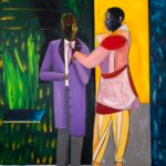 An artwork of two Black men