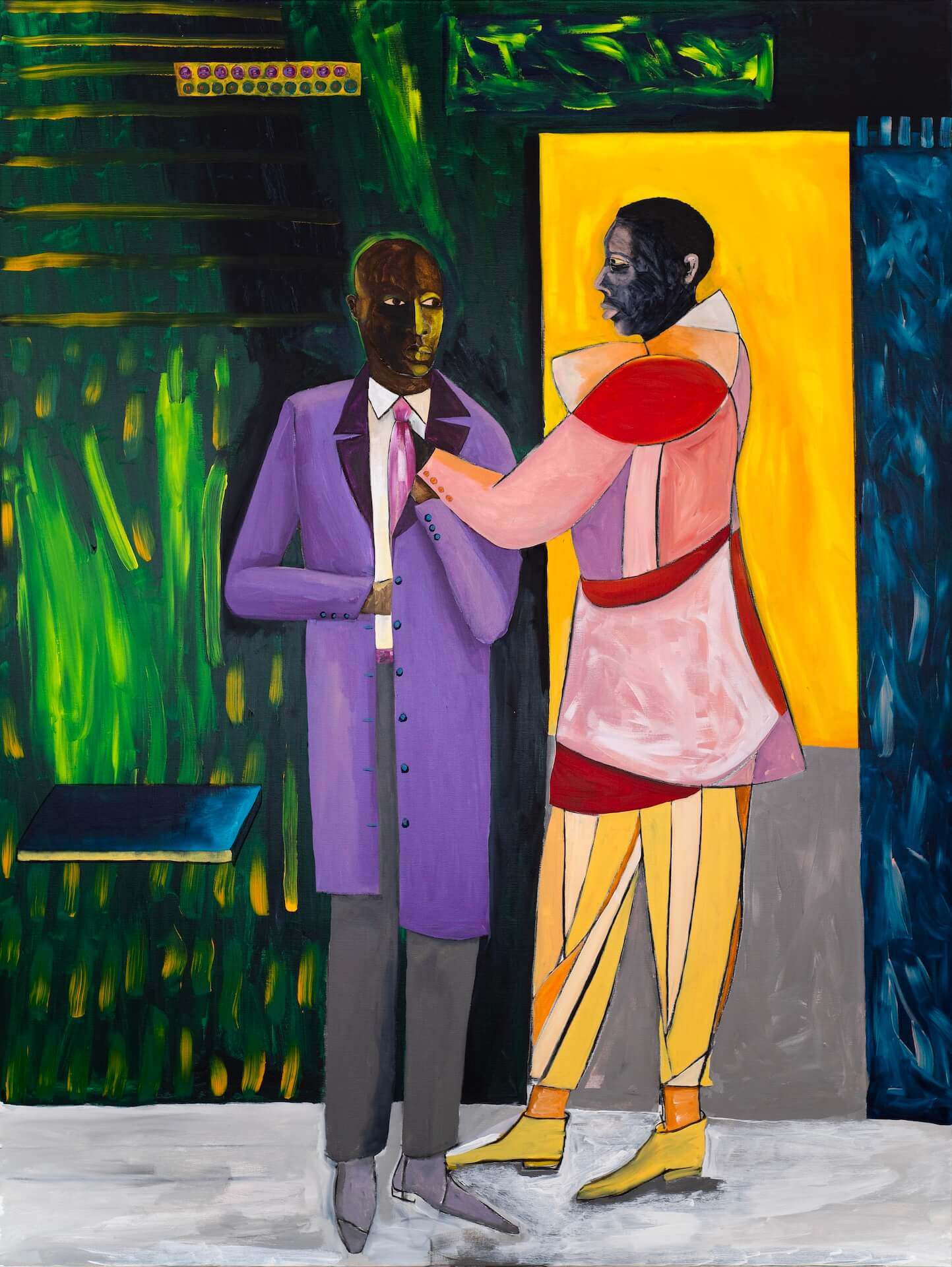 The Wick Culture - Lubaina Himid, Favours For Years To Come (2025). Acrylic and charcoal on canvas. Courtesy Hollybush Gardens, London and Greene NaMali, New York. Photo: Gavin Renshaw