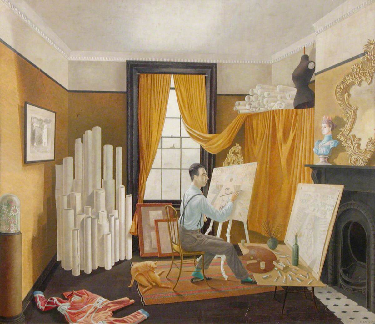 The Wick Culture - Eric Ravilious, Edward Bawden Working in His Studio, 1903-1942
