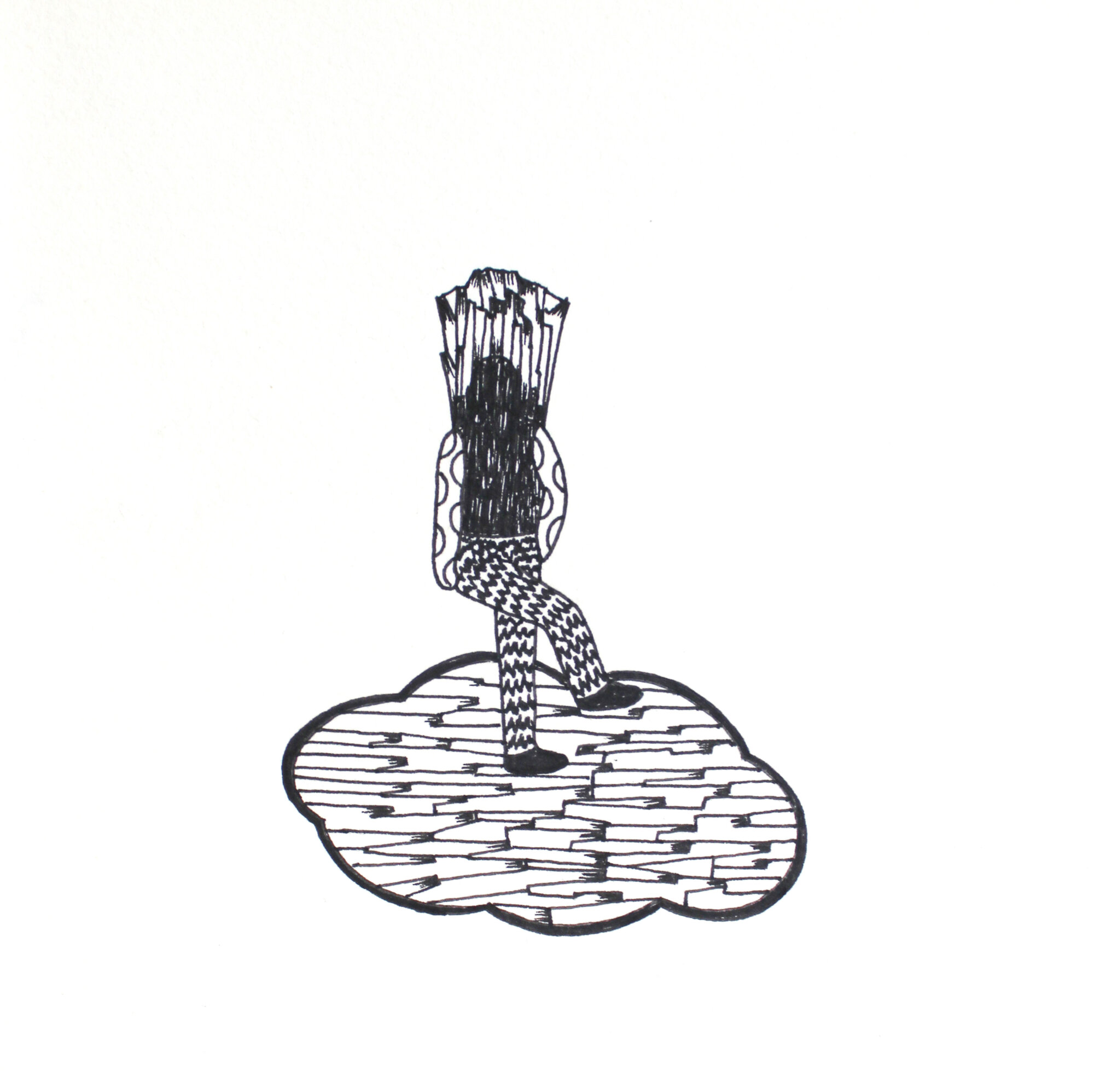 The Wick Culture - Arjuna Gunarathne, 2008, Day to Day 22, Pen on Paper, 14cm x 14cm