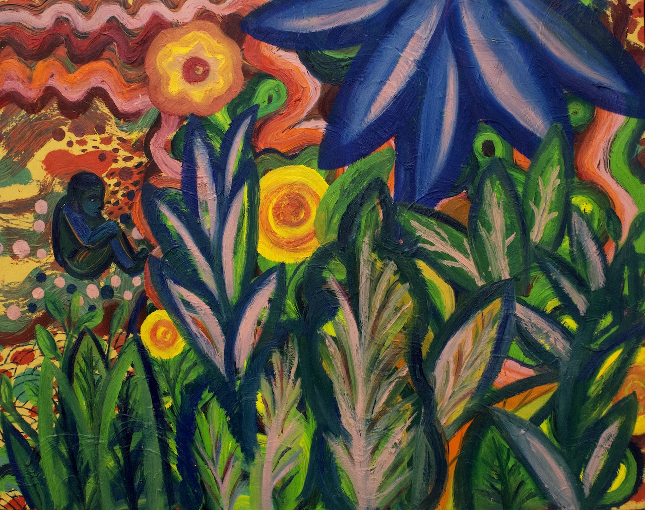 The Wick Culture - Arjuna Gunarathne, 2019, In my Eye(s), Oil on Canvas, 96 x 123 cm