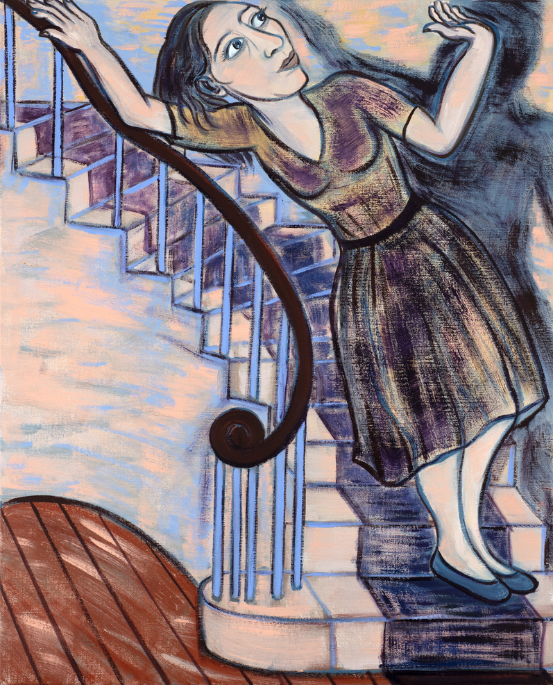 The Wick Culture - Eileen Cooper, The Shadow on the Stair, 2025 Oil on Canvas 76 x 61 cm 29 7/8 x 24 in 