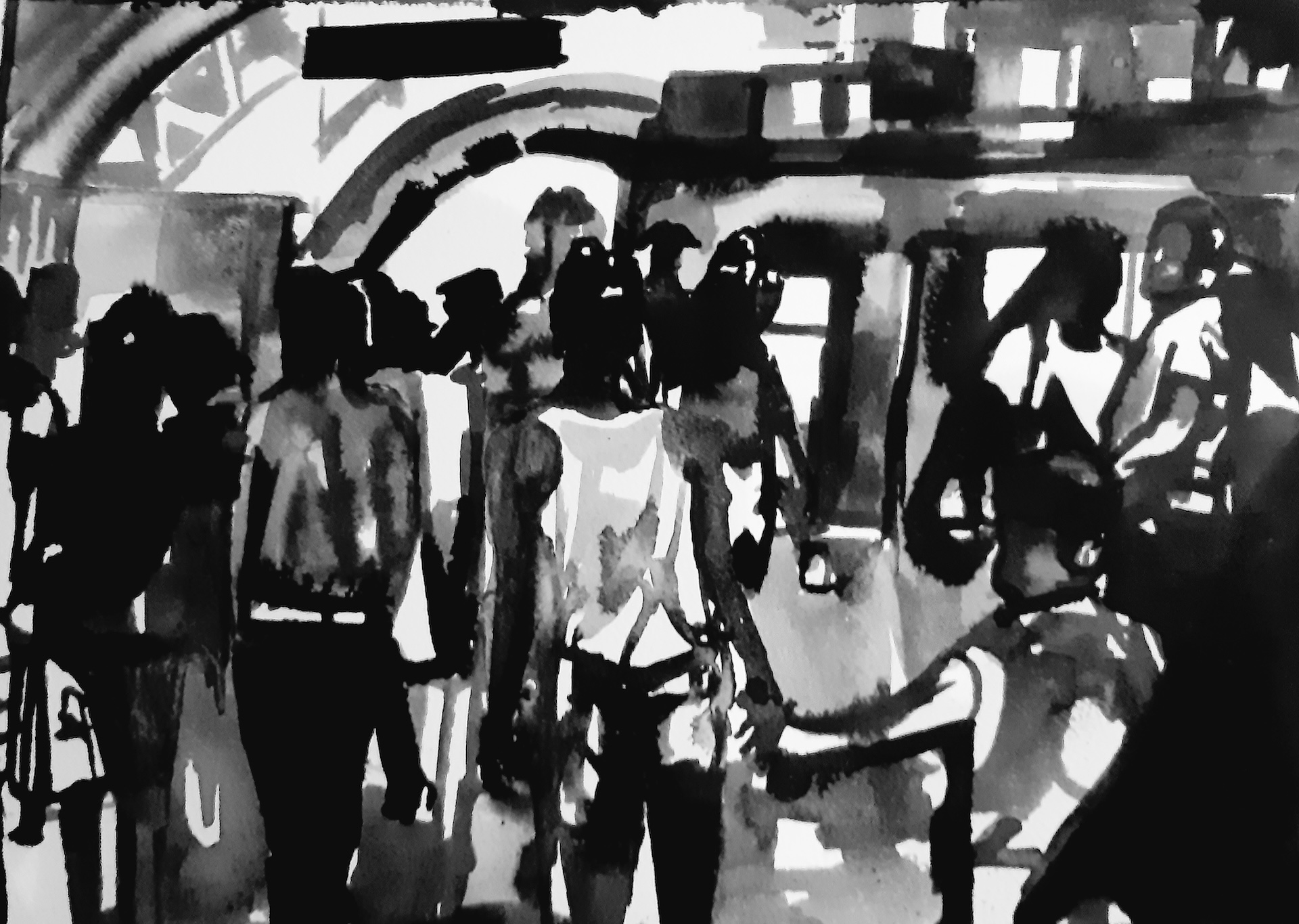 The Wick Culture - Jasmir Creed Lost 2021 ink on paper 42 x 29 cm