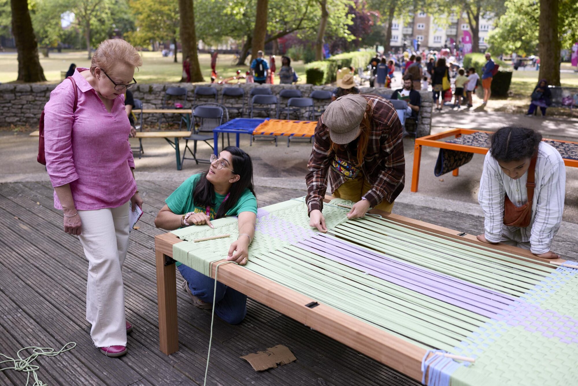 The Wick Culture - Roo Dhissou, Daybed, Manji, Charpai 2024, image by Fred Hubble, courtesy the artist 