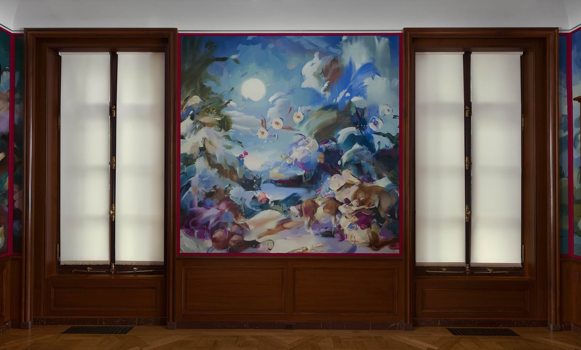 The Wick Culture - Flora Yukhnovich, Four Seasons: Winter, 2025. Courtesy the artist, Hauser & Wirth, and Victoria Miro. Photo: Joseph Corcia Jr