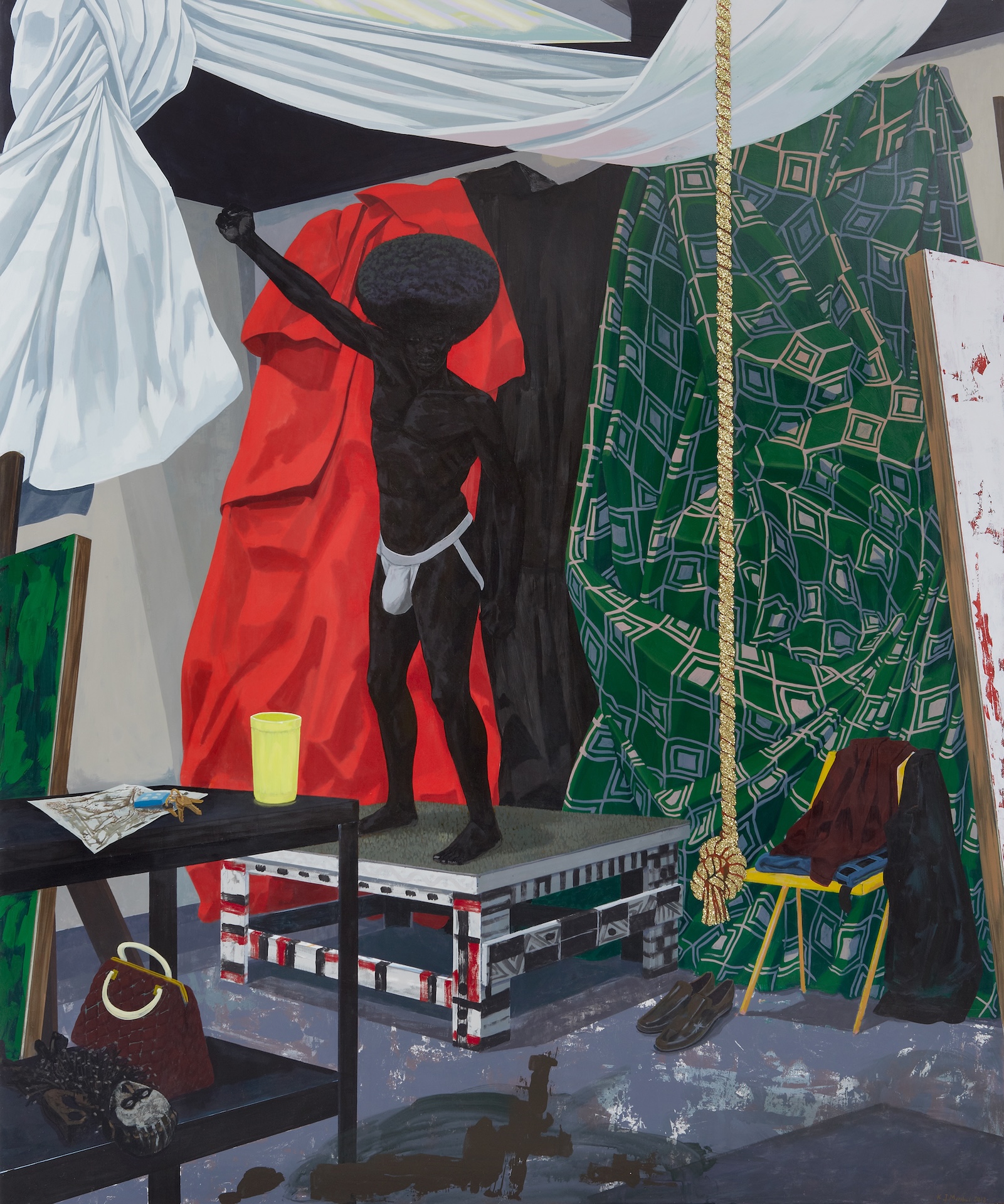 The Wick Culture - Kerry James Marshall, The Academy, 2012. Acrylic on PVC, 182.9 x 154.9 cm. Collection of Dr. Daniel S. Berger © Kerry James Marshall. Image courtesy of the artist and Jack Shainman Gallery, New York