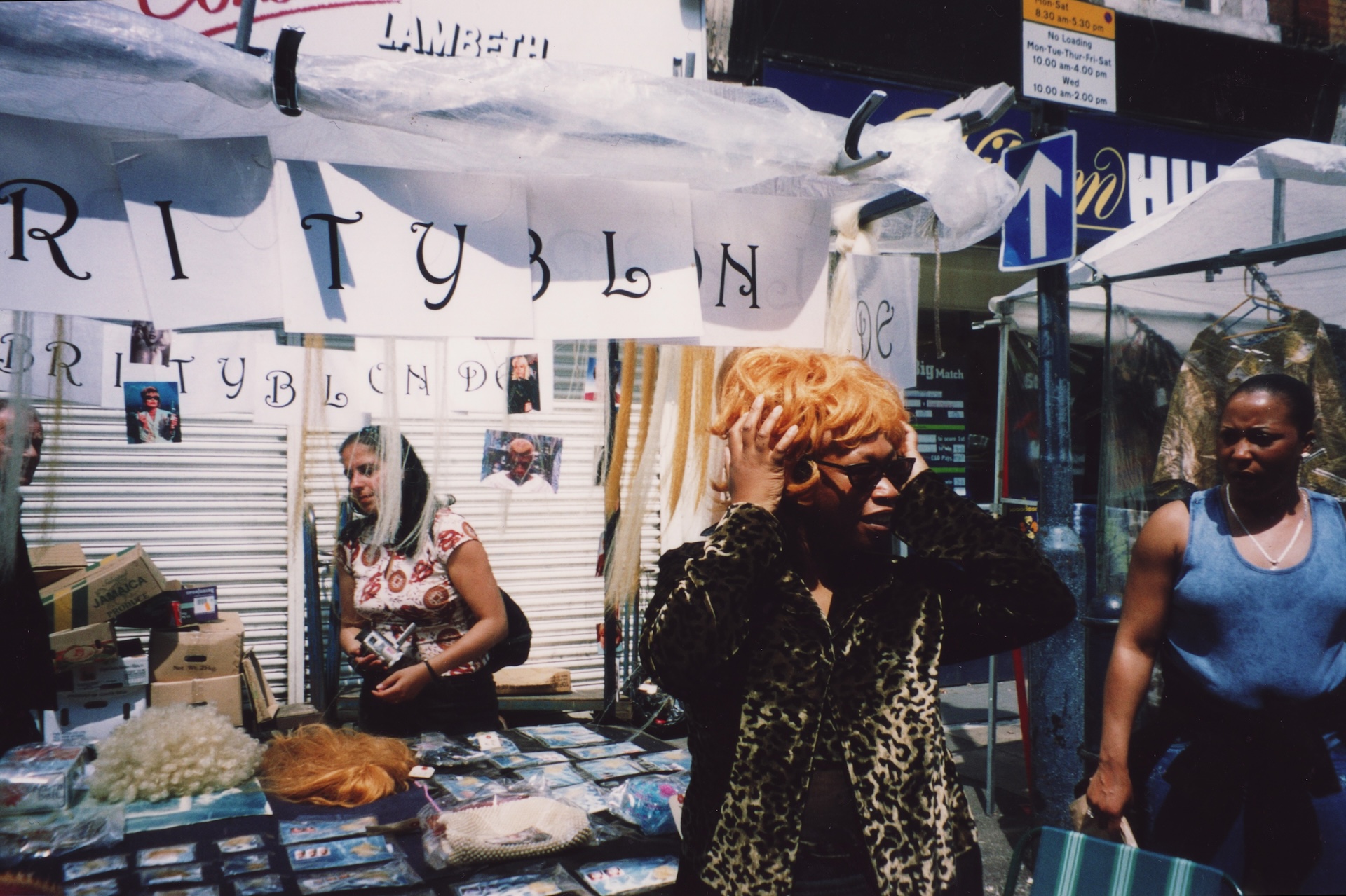 The Wick Culture - Joy Gregory, Stockwell Siren from the series ‘Celebrity Blonde’, 2001 performance, © Joy Gregory