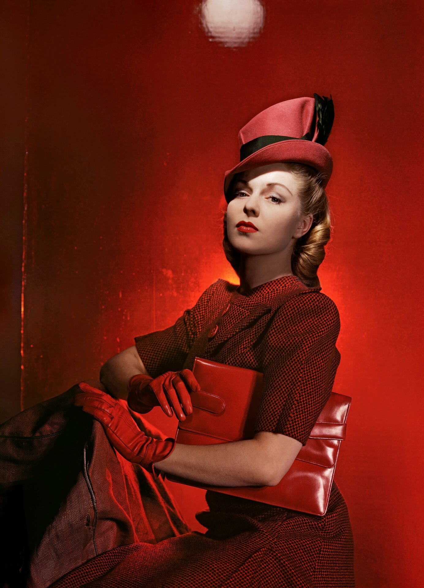 The Wick Culture - The Second Age of Beauty is Glamour suit by Hartnell, 1946, Original colour transparency, The Conde Nast Archive, London