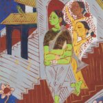 An abstract artwork of Indian woman